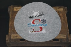 Weihnachts-Splitmonogramm "S"